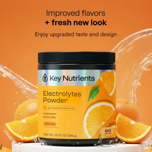 Vista 47 de KEY NUTRIENTS Electrolitos en polvo sin azúcar, limonada de maracuyá con 6 electrolitos y minerales, fibra prebiótica y polvos de hidratación
