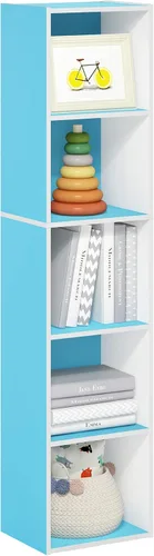Vista 13 de Furinno PASIR - Estantería de libros de 2 niveles, estantería moderna de 9 x 12 x 21, estanterías abiertas para sala de estar, dormitorio, oficina