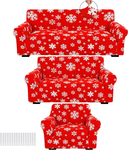 Vista 10 de Peryiter Juego de 1 funda de elastano de seda de leche para sofá, fundas protectoras de muebles para sofá, sofá biplaza, sillón, ajuste elástico, a
