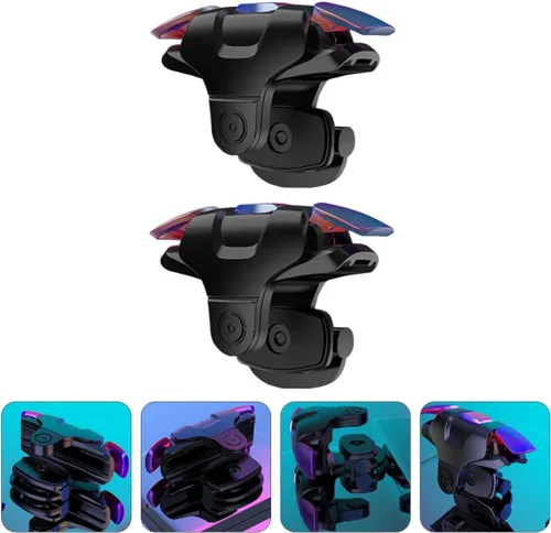 Vista 8 de Mikikit Phone Grip Controller 3 Pairs Gamepad Assist Mobile Game Handgrip Aim Fire Trigger for Phone Mobile Triggers Gaming s Durable Game Three 3