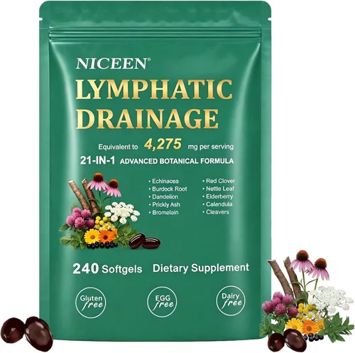 Vista 8 de Suplementos de drenaje linfático, complejo linfático de 480 cápsulas