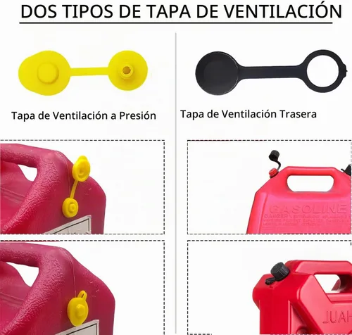 Vista 6 de Kit de repuesto de boquilla de gasolina angular a prueba de fugas con tapa de ventilación de junta, broca para lata de gas de estilo antiguo