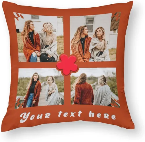 Vista 9 de Funda de almohada personalizada para fotos, regalos personalizados para fanáticos de los deportes para hombres, novios, fundas de cojín