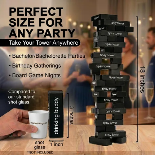 Vista 3 de Jenga Tipsy Tower, juego para beber