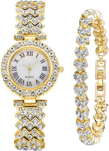 Vista 14 de Women Diamond Watchs Luxury Fashion Ladies Bangle Bracelet Set Wrist Watch Female Dress Watch