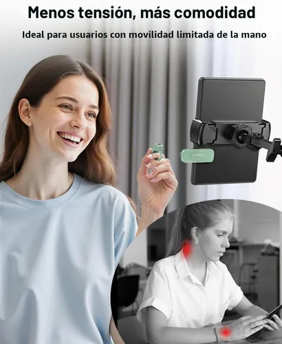 Vista 5 de [Compatible con fundas] Anillo pasador de páginas con control remoto para Kindle Paperwhite Oasis Scribe Kobo eReaders, controles remotos para verde