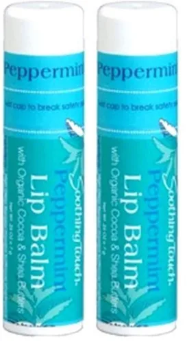 Vista 4 de Soothing Touch Bálsamo labial, menta orgánica, 0.25 onzas