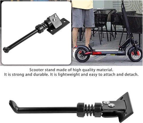 Vista 3 de BBAUER Soporte de pie de estacionamiento para scooter eléctrico compatible con Kugoo M4 M4 Pro E-Scooter aleación de aluminio Kickstand Rack