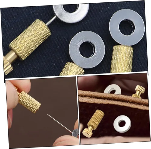Vista 5 de 4 Uds. Herramientas de costura de mano de posicionamiento de mano agujas de posicionamiento fijo Costura Artesanía Bordes hechos a mano Bloqueo
