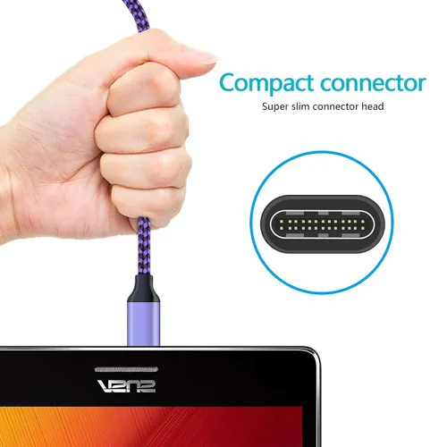 Vista 2 de Paquete de 4 cables de carga rápida para iPhone 16 15 Pro, 15/16 Pro Max, 15/16 Plus, 16/15 16e, cargador USB tipo C, cable de teléfono Android