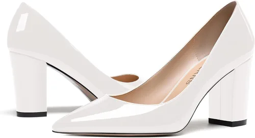 Vista 7 de WAYDERNS Zapatos de tacón alto con puntera puntiaguda para mujer, de 3.5 pulgadas
