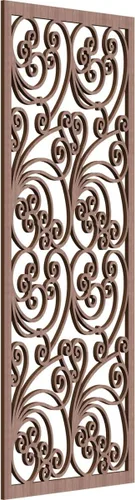 Vista 91 de 9 3/8"W x 24 3/8"H x 1/4"T Marilla Decorativos Paneles de Pared de Madera Calado, Abedul
