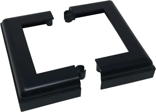 Vista 2 de Nuvo Iron ADPBS4 - Base de aluminio 4x4 para postes, 1 unidad (paquete de 1), color negro