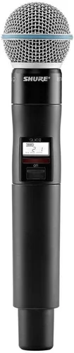 Vista 2 de Shure Transmisor de mano QLXD2/B58 con cápsula de micrófono vocal BETA 58A - para uso con sistemas de micrófono inalámbrico digital QLX-D, receptor