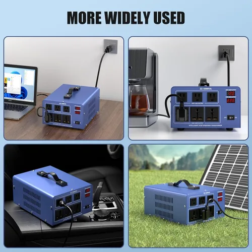 Vista 8 de Transformador convertidor de voltaje de 5000 W, elevador y descendente, 110 V/120 V a 220 V/240 V, reconocimiento automático de voltaje, convertidor