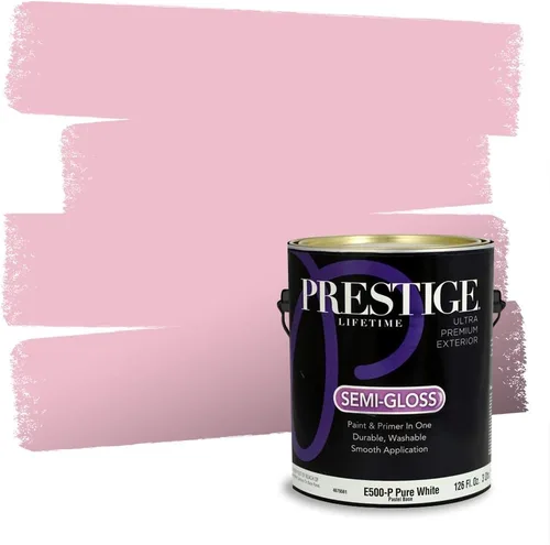 Vista 195 de Prestige Paints Pintura exterior e imprimación en uno, 1 galón, plano, coincidencia comparable de Valspar* Amber Rose*