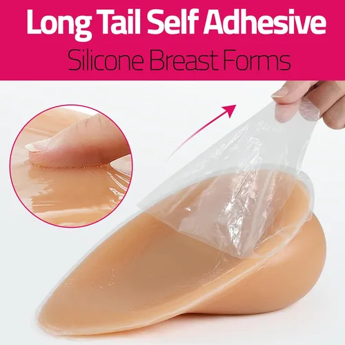 Vista 3 de IVITA Autoadhesivo Silicona Mama Formas Mastectomía Prótesis Pechos falsos Cosplay Bra Enhancer Inserts