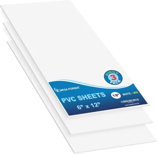 Vista 72 de Mega Format Hojas de plástico de PVC expandido – Hoja negra rígida de 5 x 7 pulgadas para manualidades, señalización y exhibiciones – Sintra Negro