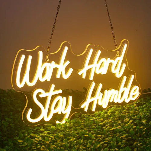 Vista 8 de NOSUN Letrero de neón con texto en inglés «This is Our Happy Place» para decoración de pared, letras coloridas y alegres, luces LED de neón con USB
