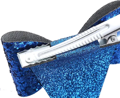 Vista 3 de Pinzas para el pelo con orejas de perro, lazos para el cabello con purpurina, accesorios para disfraz de cosplay