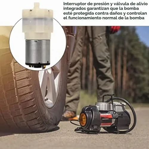 Vista 3 de Bomba de vacío micro, bomba de aire eléctrica de bajo ruido DC12V con gran volumen de aire para equipos médicos, masajeador y bricolaje