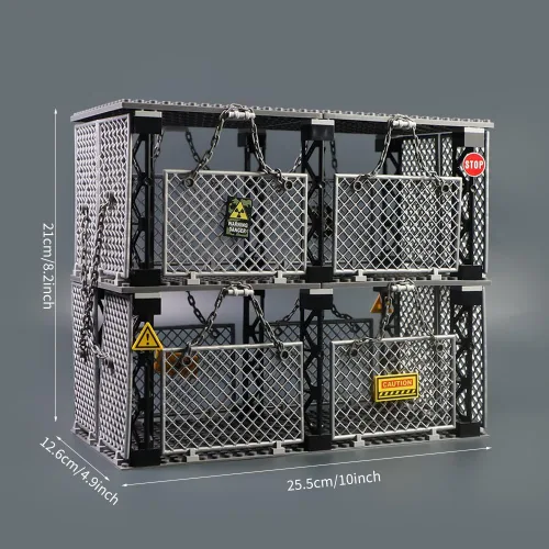 Vista 6 de Juego de bloques de construcción de jaulas, valla grande para 2002D