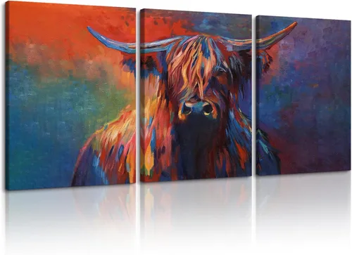 Vista 54 de 3 piezas modernas de lienzo de león de animales salvajes, pinturas de retratos de familia de leones, decoración de pared, obras de arte de sala