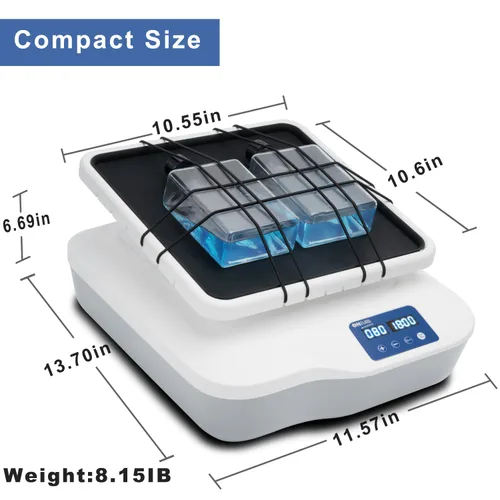 Vista 7 de ONiLAB Coctelera digital LED 3D de velocidad ajustable 10-70RPM, Angel 9°