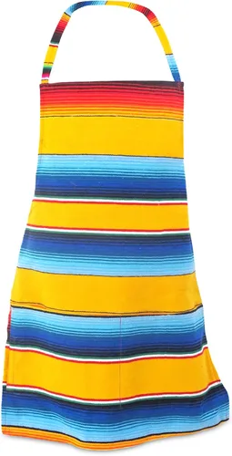 Vista 2 de Leos Imports Delantales mexicanos para adultos, unisex, ajustables con bolsillos, ideales para cocinar, hornear, asar a la parrilla y más