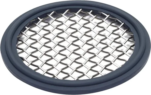 Vista 2 de DERNORD Junta sanitaria FKM de 2" con pantalla de acero inoxidable - Abrazadera triple trébol (paquete de 1) (6 mallas)