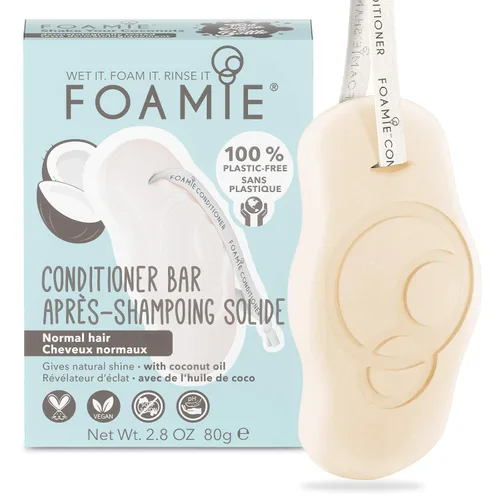 Vista 7 de Foamie Acondicionador sólido para cabello seco con aloe vera que hidrata intensamente el cabello, 100% vegano, sin plástico y sin sulfato, 2.82 oz