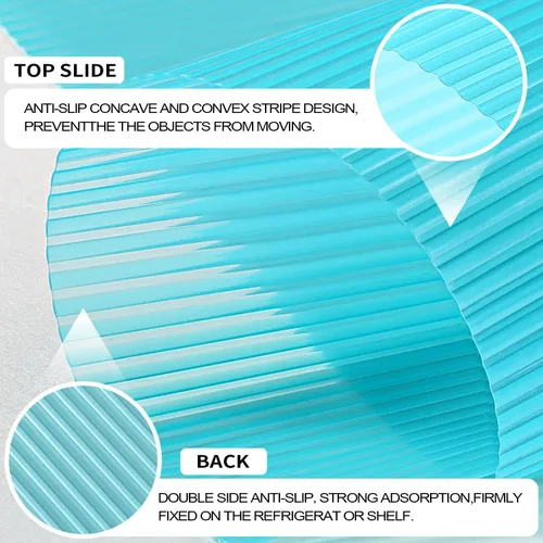 Vista 5 de Shinywear - 16 revestimientos para estantes lavables para refrigerador, antideslizantes, tapetes para estantes de vidrio, forros para refrigerador