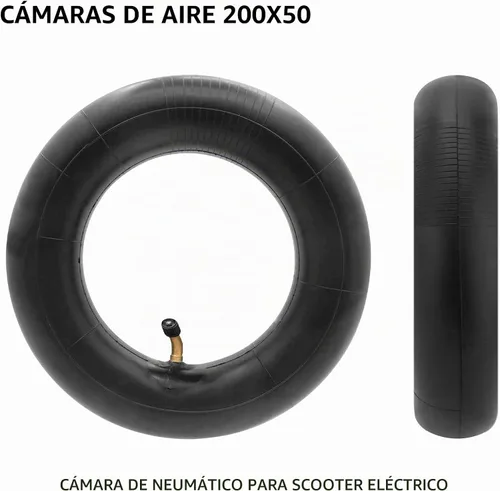 Vista 2 de Paquete de 2 tubos interiores de 200 x 50 - Tubo de neumático eléctrico para scooter Compatible con Razor E100, E150, E200, Power Core E100, Dune