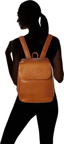 Vista 10 de Piel Leather Mochila para tablet con solapa, Saddle, Mochila para tablet con solapa
