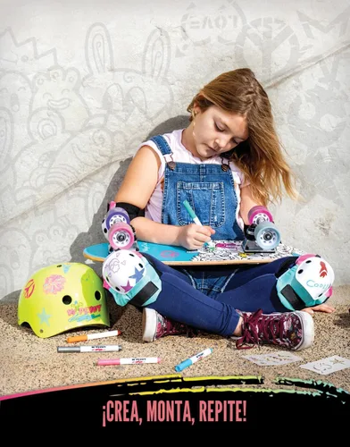 Vista 6 de Wipeout Casco de borrado en seco para niños, ideal para bicicleta, patinaje, patinaje en línea y patinaje