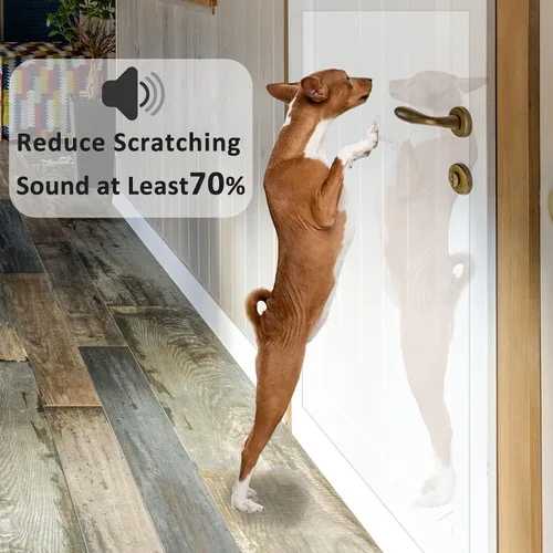 Vista 7 de BNOSDM Protector de puerta contra arañazos de perros, protector transparente y flexible para puerta de gato, protector antiarañazos para marco