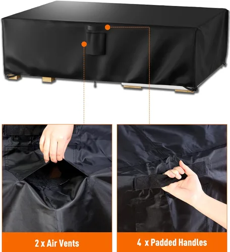 Vista 3 de Ruimoy Fundas para muebles de patio, funda impermeable para muebles de exterior, uso general, fundas para mesa exterior y silla, resistentes 600D