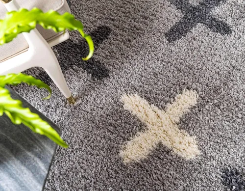 Vista 5 de Unique Loom Hygge Shag Collection - Alfombra moderna de inspiración marroquí con diseño geométrico, felpa y acogedora, rectangular, 8' 0" x 10' 0