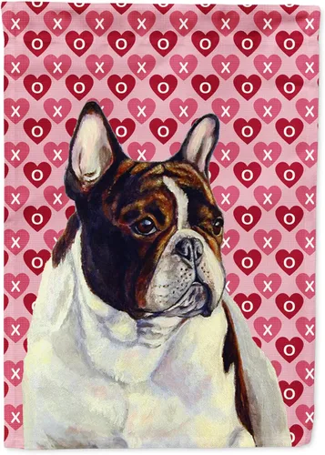 Vista 80 de Caroline's Treasures SS4484GF Bandera de jardín con diseño de bulldog inglés y corazones para el Día de San Valentín, bandera decorativa para patio