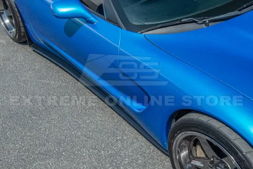 Vista 3 de Repuesto para todos los modelos Chevrolet Corvette C5 1997-2004 ZR1 Par de extensión de panel basculante de faldas laterales de estilo extendido