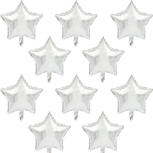 Vista 12 de BEISHIDA 30 globos azules de papel de aluminio de estrella de cuatro Cuatro Ángulos Estrella Azul