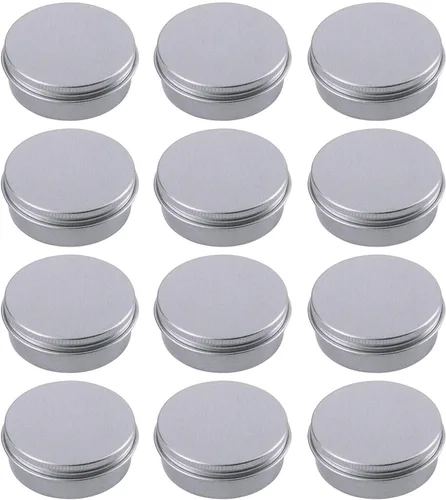 Vista 10 de Hulless Tarro de lata de aluminio de 0.5 onzas, recipientes recargables de 0.5 fl oz, tapa de rosca de aluminio, botella redonda para cosméticos