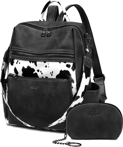 Vista 20 de AGLOD mochila de cuero para mujer, bolso de diseñador para damas, con correa para el hombro, bolso de trabajo de imitación, bolsos de mano