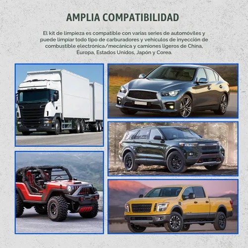 Vista 8 de Kit de Limpiador de Inyectores de Combustible CMTOOL, Kit de Limpieza del Sistema de Combustible Automotriz, Herramienta de Limpieza de 1000ML sin