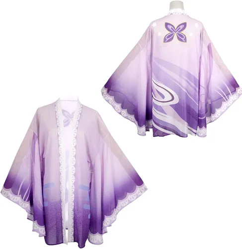 Vista 8 de CMEGEOME Anime Cosplay Cloak Tanjiro Shinobu Nezuko Robe Kimono Beach Swimsuit CoverUp for Women Halloween Christmas