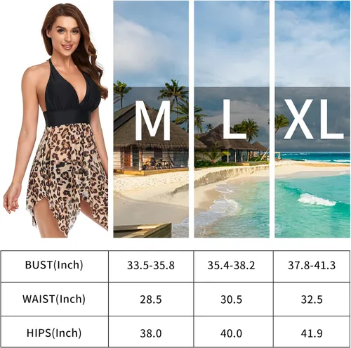 Vista 7 de Trajes de baño tankini para mujer, trajes de baño de 2 piezas con control de abdomen para mujer