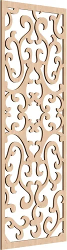 Vista 61 de 9 3/8 pulgadas de ancho x 24 3/8 pulgadas de alto x 1/4 de alto Smithfield paneles de pared de madera con calado, abedul