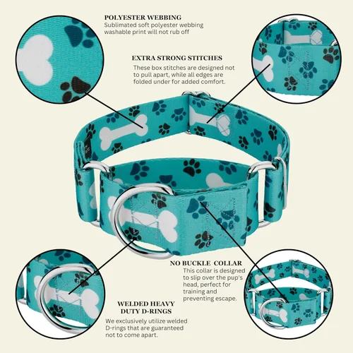 Vista 7 de Country Brook Petz - Collar de perro Oh My Dog Martingale - Colección Dog's Life con 1 diseño divertido (1 1/2 pulgadas, mediano)