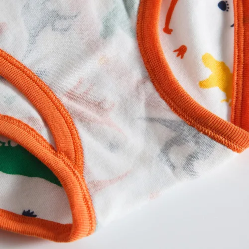 Vista 6 de Finihen Ropa interior de algodón suave para niños pequeños, camión, dinosaurio, multipacks de calzoncillos para niños