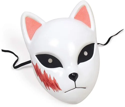 Vista 4 de Demon Slayer Kimetsu No Yaiba Sabito Fox M-a-s-k accesorios para cosplay